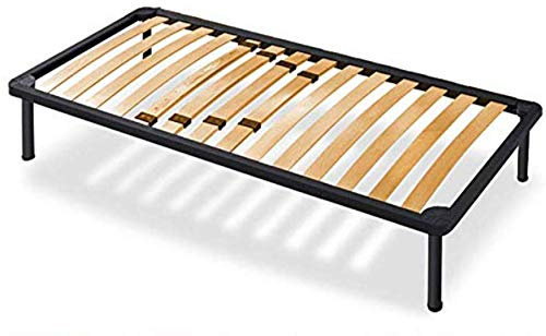 EVERGREENWEB - Lattenrost aus Holz für große Größen XXL verstärkt mit doppelter Struktur aus Eisen + Regler Lendenwirbelbereich 4 Beine zerlegbar GRATIS Unterbau für alle Betten und Matratzen
