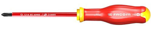 Facom PROTWIST® ATP4X200VE Insulated Screwdriver 1000 Volts for Phillips Phillips Screws – Coated Round Blade