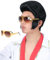AMZCOS 3er-Set 1950er-60er-Rock-Legenden-Perücke mit Sonnenbrille für Herren, Rock-and-Roll-Sänger-Rocker-Kostüm-Perücke für Cosplay, Halloween-Party
