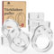 WEIDEBACH® robuster Türstopper für jede Türklinke, 6x Kreisform, 2x in 8-Form, transparenter Wandschutz Türklinke, Türpuffer schützt vor Schrammen, Wandtürstopper, Wandschutz Türklinke, Türschoner