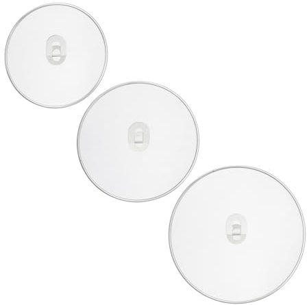 Relaxdays Paraschizzi per Padelle, Set 3, Acciaio Inox, ∅ 25 & 29 & 33 cm, Paraspruzzi Frittura Olio con Manico, Argento