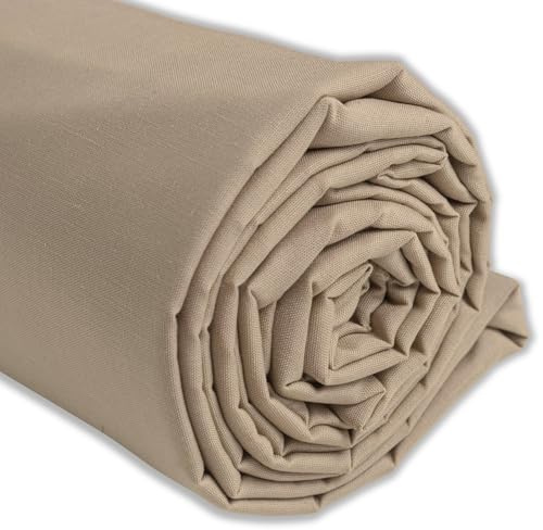 IPEA Tela de Popelín Algodón Beige – 200 cm x 150 cm – Fabricado en Italia – Tejido al Metro para Costura, Ropa, Forros, Accesorios, Patchwork - Tela Lisa para Coser - Lienzo