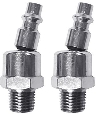 Industrielle 1/4 Zoll NPT-Außengewinde, Luftschlauch-Armaturen und Kompressor-Zubehör, Automobil-Stahl-Kupplungsstecker, 2 Stück