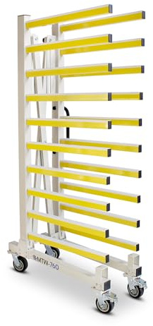 BAMATO MTW-760 mobiler Tragarmwagen | 500 kg Kapazität, mobil & platzsparend | Perfekt für Werkstatt & Lager | Lagerwagen Regalwagen Transportwagen