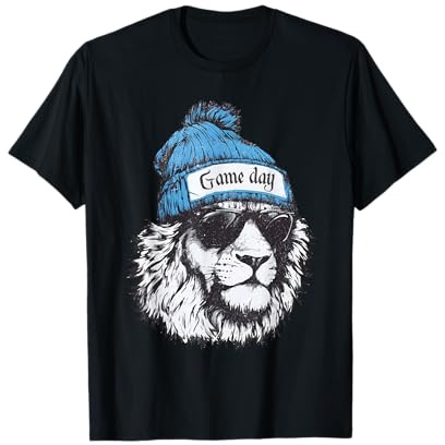 Touchdown American Football Game Day Thanksgiving Lion Cool T-Shirt