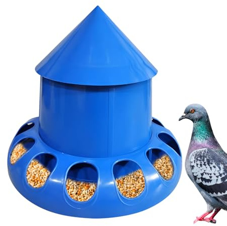 para Palomas Automático - con Tapa a Prueba de Derrames para Loros Pollos | Equipo de alimentación para pájaros al Aire Libre de Material PP Duradero | Suministros avícolas estables