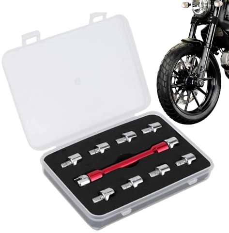 Chiave Per Raggi Motociclo,Utensili Di Riparazione Portatili E Non Scivola - Strumento per Raggi di Motocicletta da 5-6.8mm | Raddrizzatura Ruote Garage Strada Officina Casa Competizioni Motociclistic
