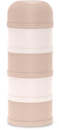 Suavinex Dosatore Latte in Polvere e Cereali. Con 4 scomparti, beccuccio e chiusura a vite. Lavabile in lavastoviglie. Bonhomia, Colore Rosa