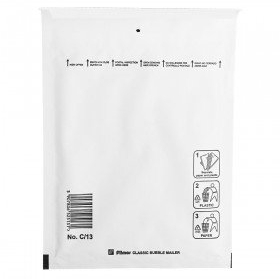 Luftpolstertaschen C13, 170 x 230mm passend für 1 x 14mm oder 2 x 7 mm DVD-Hüllen , 25 Stück, Weiß