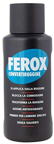 AREXON FEROX CONVERTIRUGGINE 750 ml trattamento rimozione ruggine e protezione superfici in ferro, prodotto togli ruggine , beccuccio dosatore, utilizzabile su superfici arrugginite e non arrugginite, Bianco