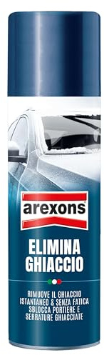 AREXONS 8468 Elimina Ghiaccio 300 ml, Spray Sciogli Ghiaccio per Auto, Ideale Vetri e Parabrezza, Deterge e Previene la Formazione del Ghiaccio