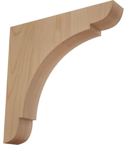 Ekena BKTW01X10X10OLAL 1 3/4-Inch Width x 10-Inch Depth x 10-Inch Height Large Olympic Wood Bracket - Alder