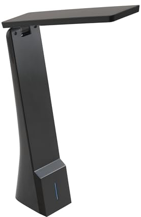 EGLO LED-bordslampa La Seca med batteri, bordslampa med touchfunktion | dimbar, justerbar ljusfärg (varmvit - kallvit), skrivbordslampa i svart plast, LED-arbetslampa