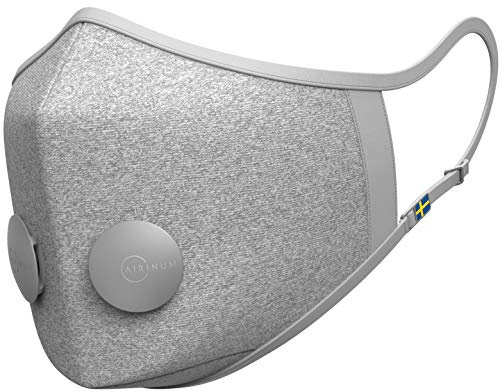 Airinum Urban Air Mask 2.0 - Máscara de Aire Reutilizable y Ajustable que Protege Ante la Contaminación del Aire, la Neblina Tóxica, los Alérgenos y las Bacterias - Quartz Grey M