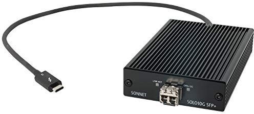 Sonnet Solo 10G Thunderbolt 3 to SFP+ 10 Gigabit Ethernet Adapter (SFP+ [SR] included