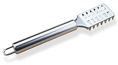 EUROXANTY Écailleur à Poisson | Ustensile pour Écailler du Poisson en Acier inox | Couteau à Écailler lavable en Lave-Vaisselle | Outil pour le Nettoyage du Poisson Accessoires de Cuisine