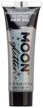 Moon Glitter - Gel para el cabello holográfico con brillantina - 20ml - Plata