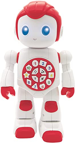 Lexibook - Powerman First Interaktives Spielzeug Lernroboter Spielzeug für Kinder Tanzen Spielen Musik Quiz Zahlen Formen Farben Junge Mädchen Smart Roboter Junior Rot/Weiß - ROB15DE