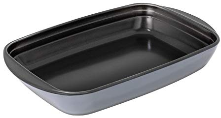 KUHN RIKON Easy Auflaufform aus Glas, beschichtet, 2,0 Liter, mittel, bleibt nichts kleben, einfache und schnelle Reinigung, backofenfest bis 240 Grad