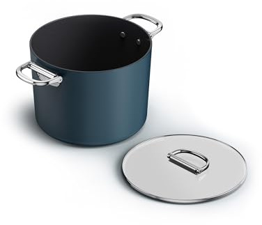 Joseph Joseph Space 25cm Non-Stick Stock Pot with Lid 8L, Folding Handles, Space-Saving Induction & Oven Safe Casserole