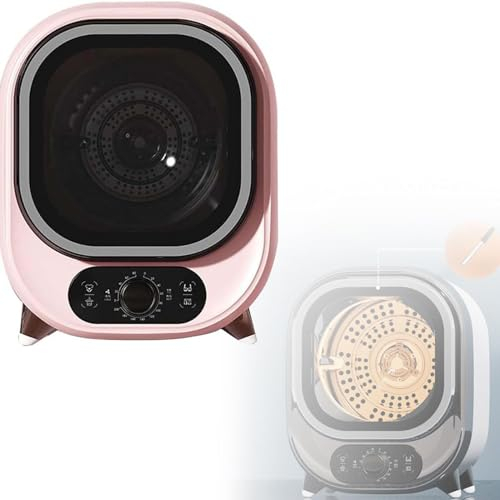 URJWAN Asciugatrice Piccola, Asciugatrice A Condensatore Portatile, Asciugatrice Ventilata da 5 kg, Perfetta per L'Uso da Banco O A Parete, Compatta, Mini Centrifuga,A-220V