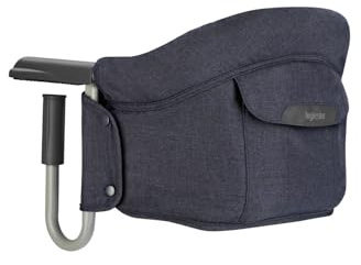 Inglesina Fast Foldable Hook On Seat in Ocean Navy - Comfortable, Portable Baby High Chair with Soft Padding, Washable Cover, Storage Pocket & Carry Bag - Ideal for Home and Travel