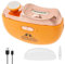 Electric Nail Clippers, 3-in-1 Automatic Nail Trimmer with Nails Scraps Storage, Rechargeable Polishing Nails Clippers One-Click Cutting, Grinding Trimmer for Baby, Kids, Adults, Seniors(Orange)