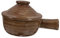 IMIKEYA Cacerola de Barro con Tapa Olla de Sopa y Arroz para Microondas Resistente y Portátil para Cocina