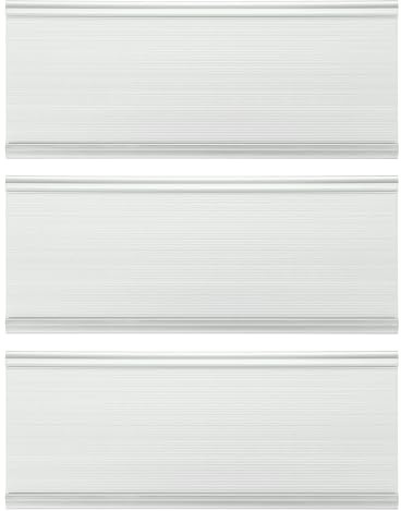 PATIKIL 3 Pack Nameplate Holder for Door or Wall, Aluminum Name Plate Suitable 3.2x9.4 Image for Office Business Meeting Room, Silver