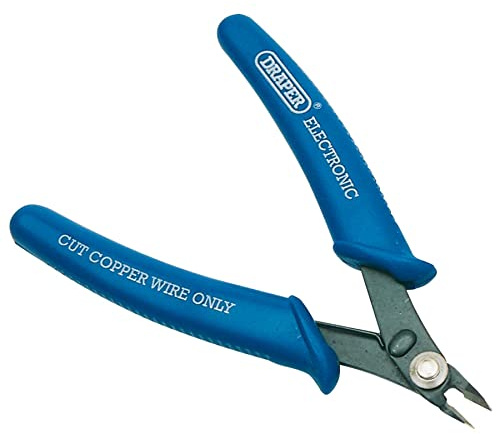 Draper 52589 Electronic Flush Cut Nipper, 130mm , Blue