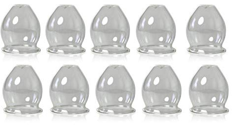 Lauschaer Glas 10er Feuer- Schröpfglasset d Kugel ca.52 mm mundgeblasen handgeformt Original