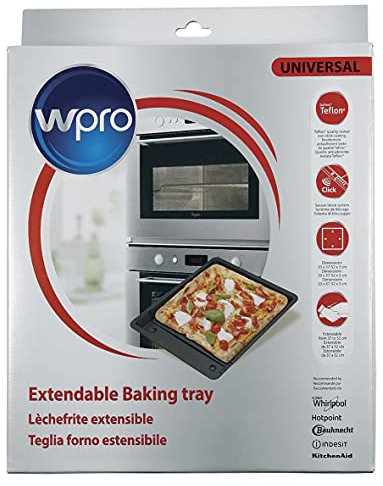 Wpro Plaque de cuisson UBT521 - Extensible - 370-520 mm x 330 mm x 30 mm - Antiadhésive - Wpro UBT521 - Four aussi Whirlpool Bauknecht 48400001172 48400008435