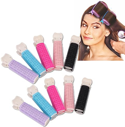 10 Stücke Haarspange Lockenwickler Lockiges Haar Styling Clip Schnelles Curling Haarspange Waschbar Wiederverwendbare Tragbare Haarwurzel Clips für Haarstyling