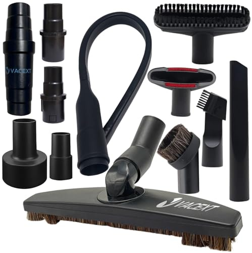 Household Cleaning Kit Attachments Vacuum Cleaner Accessories with Universal Hose Adapter Kit Compatible with Shark Upright NV360 NV350 LA555 LA701 NV500 Miele C1 & Shop Vac 2-1/2'', 1-7/8'', 1-1/4''