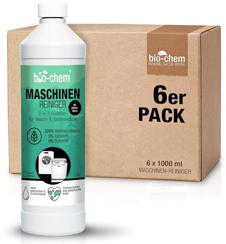 bio-chem - Limpiador para máquinas 6 l – mantenimiento completo de lavadoras y lavavajillas – higiene óptima, sin colorantes, compatible con todos los materiales – Fabricado en Alemania