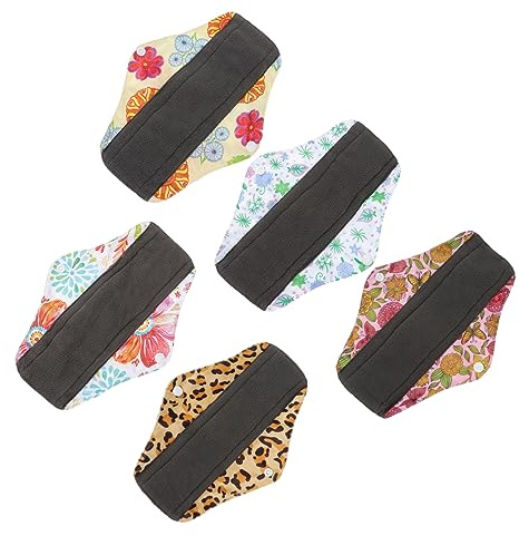 FOMIYES 15 Piezas compresas menstruales reutilizables compresas de tela cuecas menstruales almohadillas de tela de carbón de bambú compresas menstruales de tela toalla sanitaria de tela