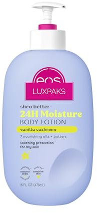 LUXPAKS Shea Better Body Lotion – Vanilla Cashmere, Lightweight & Non-Greasy Moisturizer with 24-Hour Hydration, Made with Natural Shea Butter, Vegan Skincare, 16 fl oz