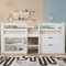 ModernLuxe 3FT Kids Single Bed Frame with Spacious Storage, Stylish Mid Sleeper Bed for Children with Sturdy Safety Guardrail, 2 Drawers with Slides, 2 Storage Compartments, White, 90x190cm