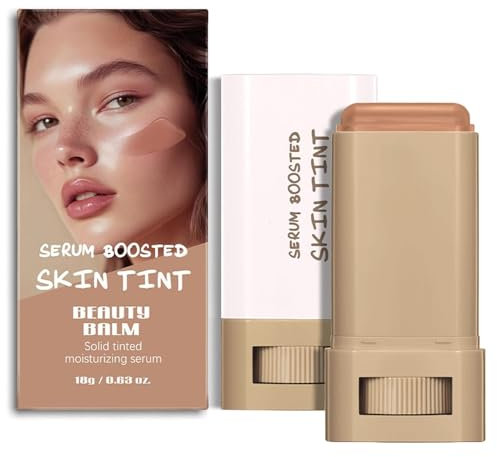 Beauty Balm Serum Boosted Skin Tint – Hydrating Tinted Moisturizer Foundation Stick, Portabl Moisturizing Contour Stick for Face Makeup (# 06)
