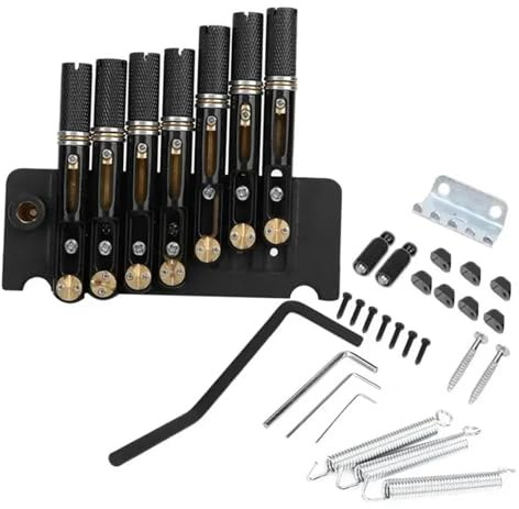 Schwarze 6 Oder 7 Saiten Headless E-Gitarre Triller Brücke Messing Basis(7 Strings)
