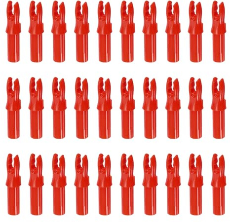 QUARKZMAN Lot de 30 Encoches De Flèche en Plastique Inserts Rouge