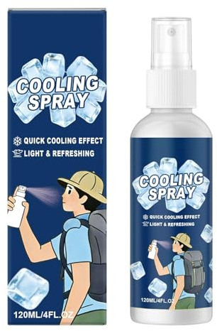 Kylande kroppsspray Icke-Fettande Portabel Hudvårdsprodukter | 120 Milliliter Svalkande Spray För Varmt Väder För Utomhus Dagligt Resande Vandring Camping Yoga Springning Kvinnor Män