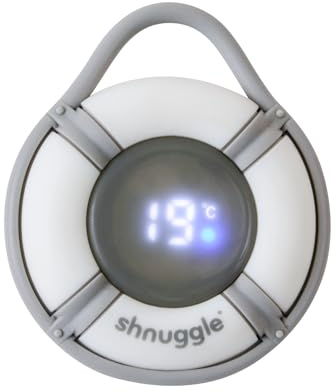 Shnuggle Bobbin Buoy Baby Bath Thermometer, Floating Digital Thermometer with Easy Read Temperature Display and Colour Indicator for Newborn, Infant and Toddler Bath Time Essentials