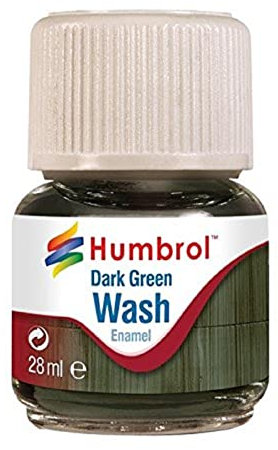 Humbrol AV0203 Enamel Wash modellers washes effect Dark Green 28ml