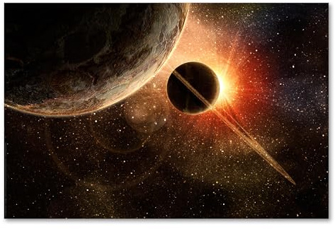 Postereck - 0268 - Pianeti, spazio astronomia universo orbita - Decorazione da Parete, Stampa Artistica, Idea Regalo, Stampa Fotografica - Poster - 4:3-81,0 cm x 61,0 cm