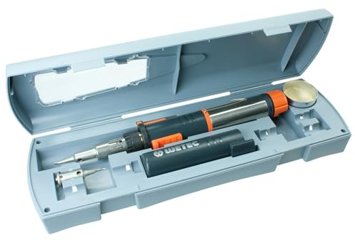 Portasol Gaslötkolben SuperPro, mit zwei Lötspitzen in Box Leistung: 25-130 W/Temperatur: ca. 580 °C/Abmessung: ca. 215 mm/Laufzeit: ca. 120 min, Leistung stufenlos einstellbar