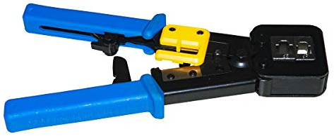 LINK LKCRIMP2 Pinza per Connettori 6-8 Poli con Cavo Passante con Spelafili Anteriore