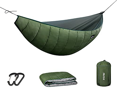 G4Free Hammock Underquilt for Single & Double Camping Hammocks, Lightweight Portable Top Warm 4 Season Winter Under Quilt for Outdoor Camping Hiking Backpacking