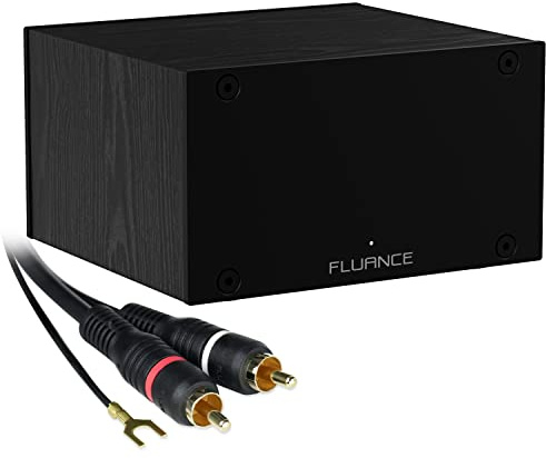 Fluance PA10 High Fidelity Phono Preamp (Preamplifier) with RIAA Equalization for MM Turntables/Vinyl Record Players with RCA Cable (3ft) and Ground Wire (3ft)