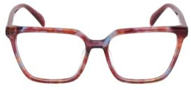 TOUS GAFAS DE VISTA VTOB55 SHINY STRIPED RED/AZURE 53/135/16 PARA Mujer